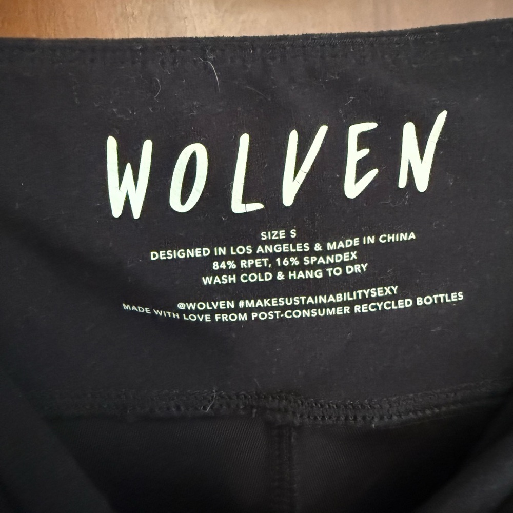 Wolven Eco-Friendly Black Leggings - Picture 3 of 4